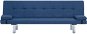 Pohovka Rozkládací pohovka se 2 polštáři modrá polyester - Pohovka