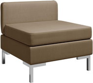 Pohovka Dílčí středová pohovka s poduškou textil hnědá - Pohovka