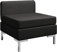 Pohovka Dílčí středová pohovka s poduškou textil černá - Pohovka