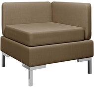 Pohovka Dílčí rohová pohovka s poduškou textil hnědá - Pohovka