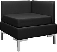 Pohovka Dílčí rohová pohovka s poduškou textil černá - Pohovka