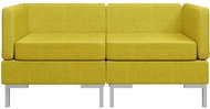Pohovka Dílčí rohové pohovky 2 ks s poduškami textil žluté - Pohovka