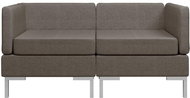 2-piece Sofa, Textile, Taupe - Sofa
