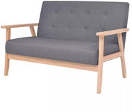 Two-seater, textile upholstery, dark gray - Couch