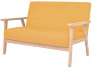 Double sofa, textile, yellow - Couch