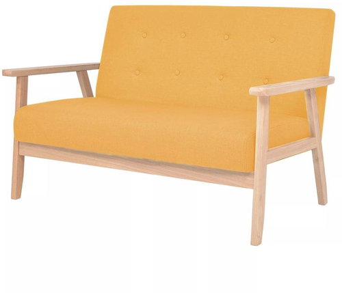Double sofa, textile, yellow - Couch - Main image