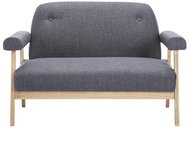 2-seater seat textile upholstery dark gray - Couch