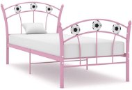 Shumee s fotbalovým motivem růžový kov 90×200 cm, 324747 - Rám postele