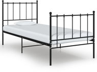 Shumee černý kov 90×200 cm, 324946 - Postel