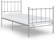 Shumee šedý kov 90×200 cm, 324948 - Rám postele