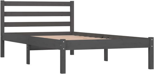 Shumee masivní borovice 90×190 cm šedý Single, 810397 - Rám postele - Main image