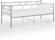 Shumee šedý kovový 90×200 cm, 324769 - Postel