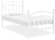 Shumee bílý kov 90×200 cm, 324968 - Postel