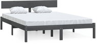 Shumee šedý masivní borovice 120×190 cm UK Small Double, 810119 - Rám postele