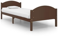 Shumee tmavě hnědý masivní borovice 90×200 cm, 322041 - Postel