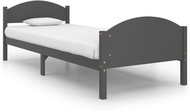 Shumee tmavě šedý masivní borové dřevo 90×200 cm, 322046 - Postel