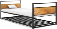 Shumee Rám vysouvací postele černý kovový 90×200 cm, 324748 - Rám postele