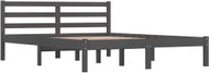 Shumee válenda masivní borové dřevo 140×190 cm šedá, 810412 - Postel