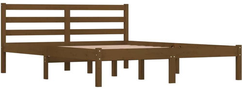 Shumee válenda masivní borové dřevo 140×190 cm medově hnědá, 810413 - Postel - Main image