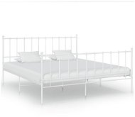 Shumee bílý kov 160×200 cm, 324959 - Rám postele