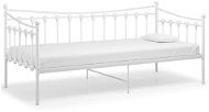 Shumee bílý kovový 90×200 cm, 324756 - Rám postele