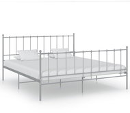 Shumee šedý kov 180×200 cm, 324963 - Postel