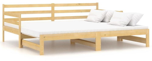 SHUMEE pull-out divan 2× (90 × 200) cm, solid pine, 806955 - Bed - Main image