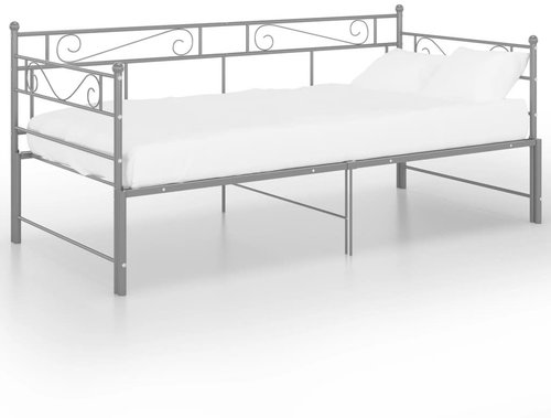 Shumee Rám vysouvací postele/pohovky šedý kovový 90×200 cm, 324772 - Postel - Main image