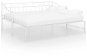 Shumee Rám vysouvací postele/pohovky bílý kov 90×200 cm, 324777 - Rám postele