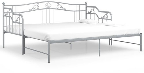Shumee Rám vysouvací postele/pohovky šedý kovový 90×200 cm, 324766 - Postel - Main image