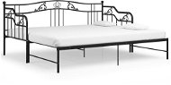Shumee Rám vysouvací postele/pohovky černý kovový 90×200 cm, 324764 - Rám postele