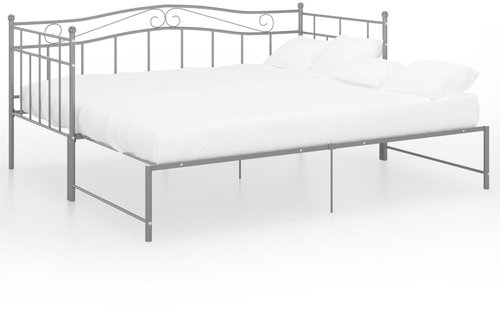 Shumee Rám vysouvací postele/pohovky šedý kovový 90×200 cm, 324784 - Postel - Main image