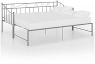 Shumee Rám vysúvacej postele/pohovky sivý kovový 90 × 200 cm, 324778 - Rám postele
