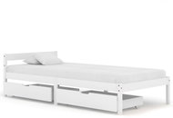 Shumee se 2 zásuvkami bílý masivní borovice 90×200 cm, 3060414 - Postel