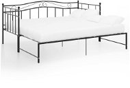 Shumee Rám vysouvací postele/pohovky černý kovový 90×200 cm, 324782 - Rám postele