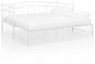 Shumee Rám vysúvacej postele/pohovky biely kovový 90 × 200 cm, 324783 - Rám postele