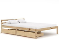 Shumee se 2 zásuvkami masivní borové dřevo 120×200 cm, 3060329 - Rám postele