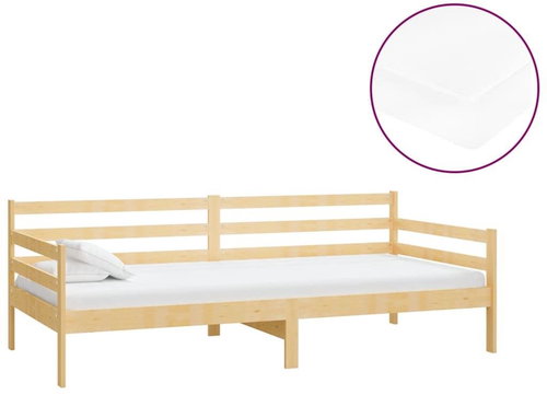 SHUMEE válenda s matrací 90 × 200 cm, masivní borové dřevo, 3083599 - Postel - Main image