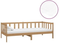 SHUMEE válenda s matrací 90 × 200 cm, masivní borové dřevo, medově hnědá, 3083627 - Postel