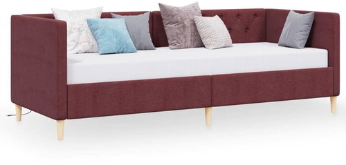 SHUMEE válenda s USB 90 × 200 cm, textil, fialová, 337241 - Postel - Main image