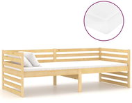 SHUMEE válenda s matrací 90 × 200 cm, masivní borové dřevo, 3083649 - Postel