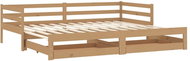 SHUMEE výsuvná válenda 2× (90 × 200) cm, masivní borovice, medově hnědá, 3083697 - Postel