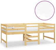 SHUMEE středně vysoká postel s matrací 90 × 200 cm, masivní borovice, 3083714 - Postel