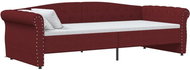 SHUMEE válenda s USB 90 × 200 cm, textil, vínová, 337217 - Postel