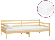 SHUMEE válenda s matrací 90 × 200 cm, masivní borové dřevo, 3083594 - Postel