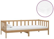 SHUMEE válenda s matrací 90 × 200 cm, masivní borové dřevo, medově hnědá, 3083607 - Postel