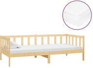 SHUMEE válenda s matrací 90 × 200 cm, masivní borové dřevo, 3083619 - Postel