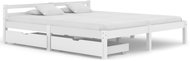 Shumee se 2 zásuvkami bílý masivní borovice 160×200 cm, 3060418 - Postel