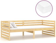 SHUMEE válenda s matrací 90 × 200 cm, masivní borové dřevo, 3083634 - Postel