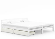 Shumee se 2 zásuvkami bílý masivní borovice 180×200 cm , 3060491 - Postel